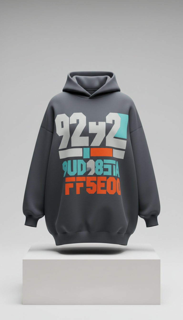 Heavyweight Graphic Hoodie with Bold Print